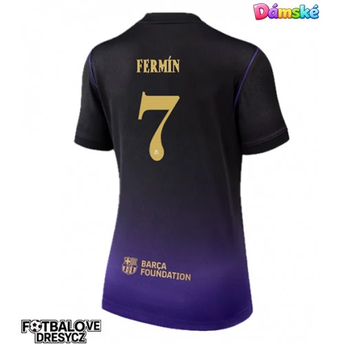Barcelona Fermin Lopez #7 Dámské Venkovní Dres 2026-27 Krátký Rukáv Barcelona Fermin Lopez #7 Dámské Venkovní Dres 2026-27 Krátký Rukáv